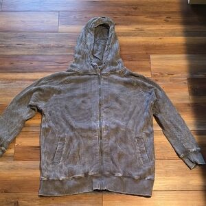 Mono B Charcoal Thermal Cotton Hooded Jacket